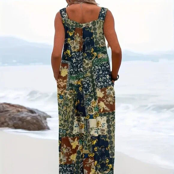 LADIES PATCHWORK JUMPSUIT NWT - Picture 2 of 8